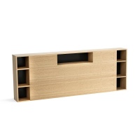 Изголовье Кровати XL с ящиками Biface 160 см каштановый LA REDOUTE INTERIEURS  фото, kupilegko.ru